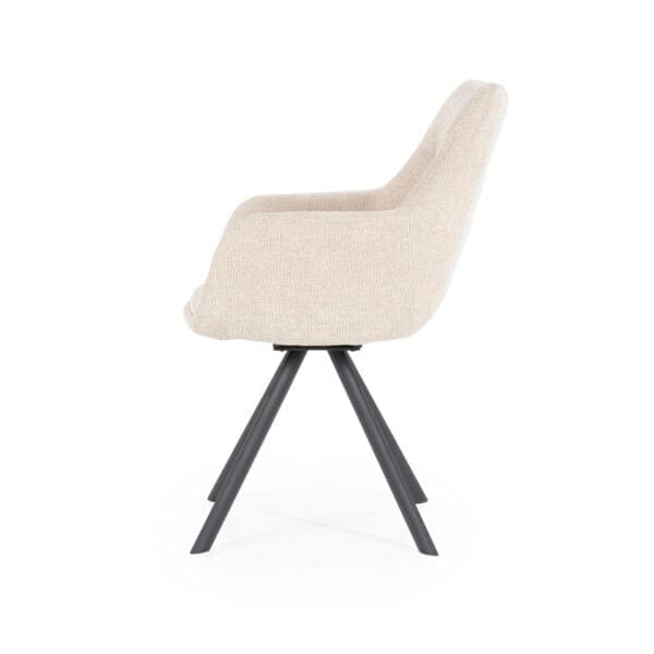 Eetkamerstoel Bliss met armleuning- Taupe - Livik meubelen