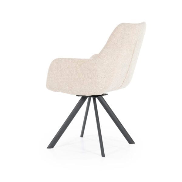 Eetkamerstoel Bliss met armleuning- Taupe - Livik meubelen