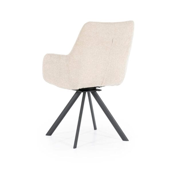 Eetkamerstoel Bliss met armleuning- Taupe - Livik meubelen