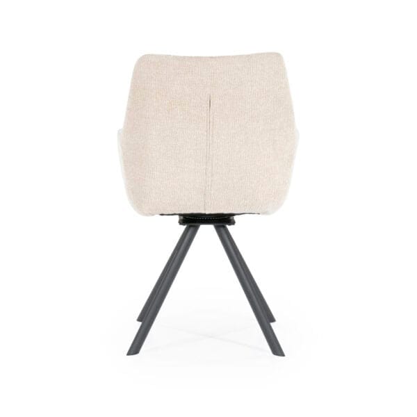 Eetkamerstoel Bliss met armleuning- Taupe - Livik meubelen