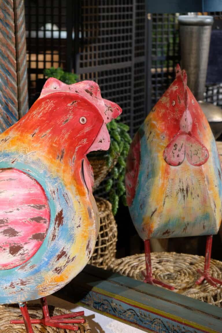 Decoratie kip - metaal - Livik meubelen