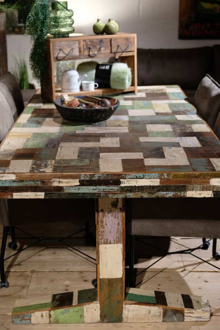 Eetkamertafel Mix-wood green - Livik meubelen