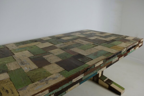 Eetkamertafel Mix-wood green - Livik meubelen