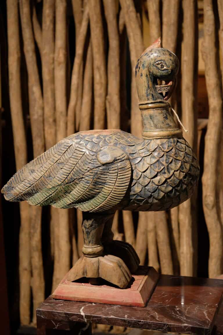 Handgesneden Houten Vogelbeeld - Livik meubelen